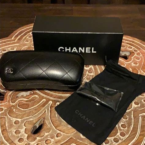 brown chanel sunglass case|chanel eyeglass case and pouch.